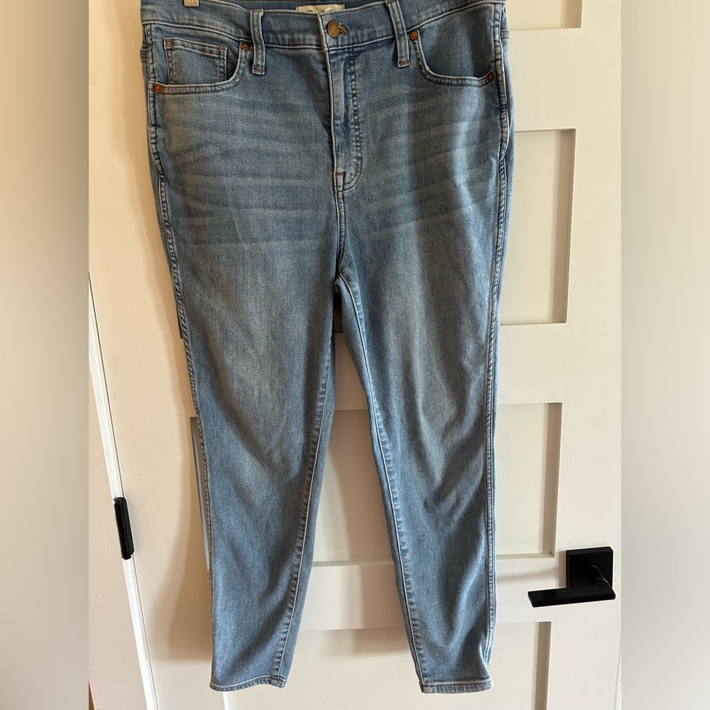 Madewell high rise skinny crop jean light wash